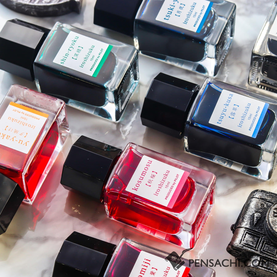  Pilot Iroshizuku Mini Bottled Fountain Pen Ink Hana-ikada,  Hotaru-bi, Sui-gyoku 15ml Bottle New 3 Color with Original Stylus Ballpoint  Touch Pen : Office Products