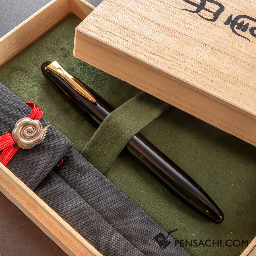 PLATINUM Izumo Tamenuri Fountain Pen - Akatame - PenSachi Japanese Limited Fountain Pen