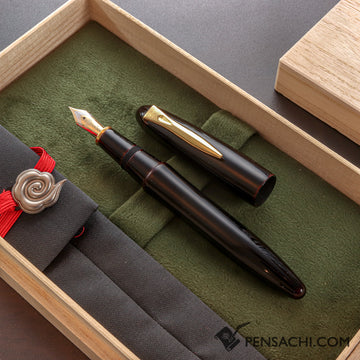 PLATINUM Izumo Tamenuri Fountain Pen - Akatame - PenSachi Japanese Limited Fountain Pen