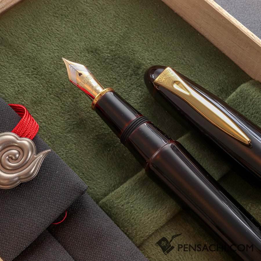 PLATINUM Izumo Tamenuri Fountain Pen - Akatame - PenSachi Japanese Limited Fountain Pen