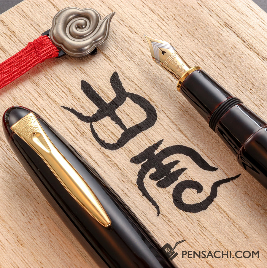 PLATINUM Izumo Tamenuri Fountain Pen - Akatame - PenSachi Japanese Limited Fountain Pen