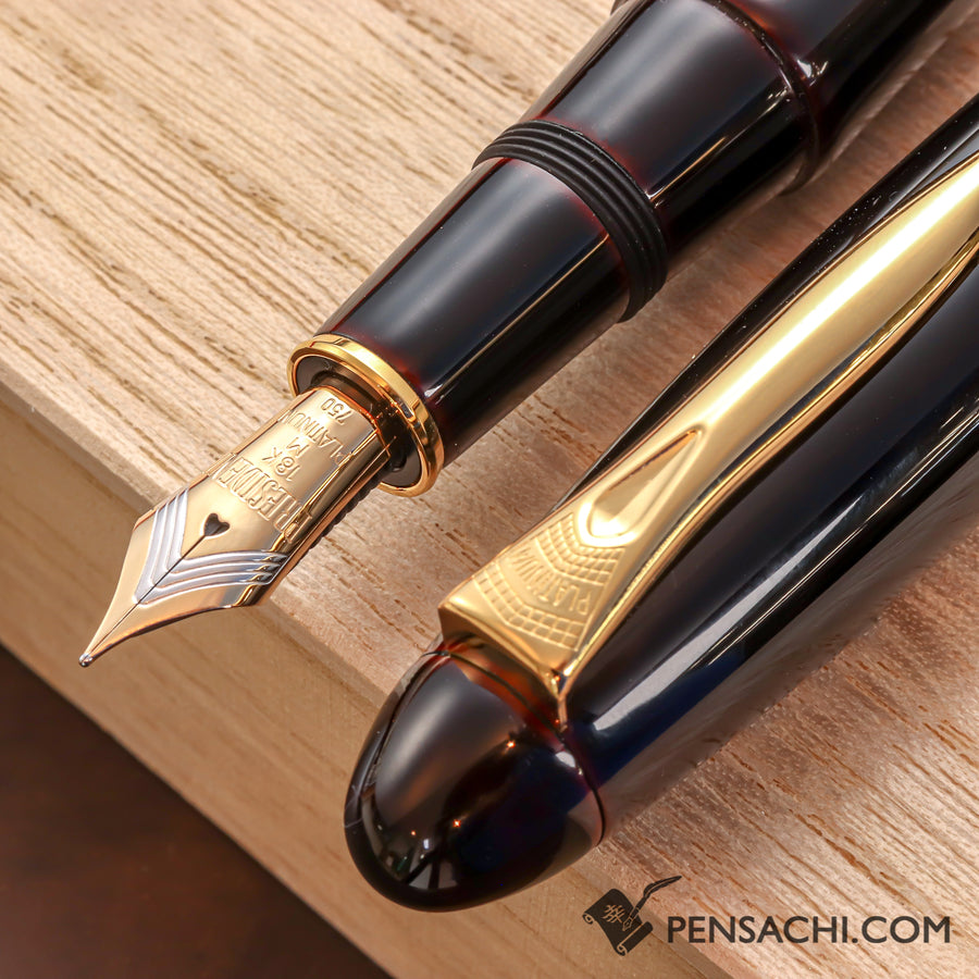 PLATINUM Izumo Tamenuri Fountain Pen - Akatame - PenSachi Japanese Limited Fountain Pen