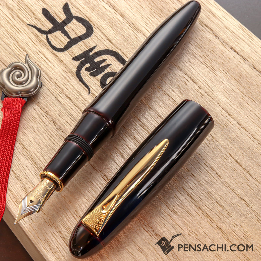 PLATINUM Izumo Tamenuri Fountain Pen - Akatame - PenSachi Japanese Limited Fountain Pen