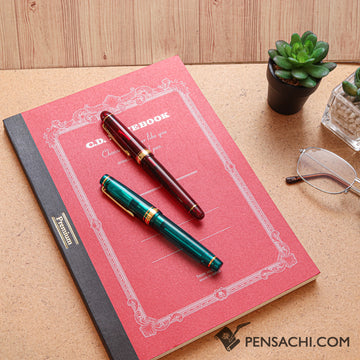 Premium C.D. Notebook B5 Red - 5mm Graph - PenSachi Japanese Limited Fountain Pen