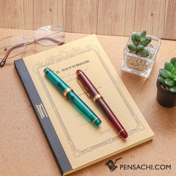 Premium C.D. Notebook A5 Beige - 5mm Graph - PenSachi Japanese Limited Fountain Pen