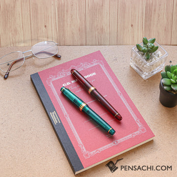 Premium C.D. Notebook A5 Red - 5mm Graph - PenSachi Japanese Limited Fountain Pen