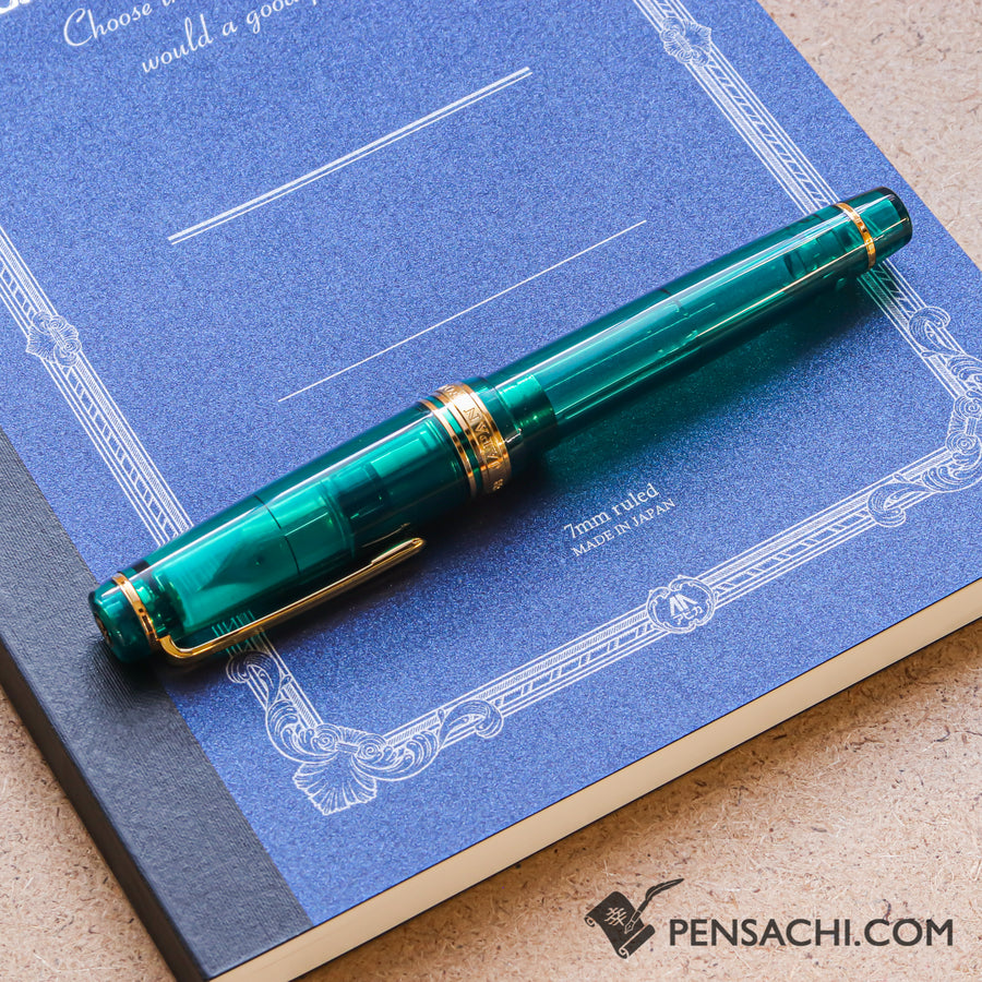 Premium C.D. Notebook A5 Blue - 7mm - Ruled,  24 lines - PenSachi Japanese Limited Fountain Pen