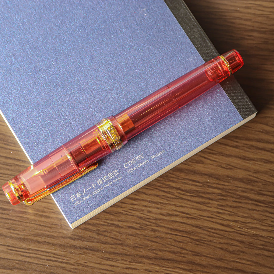 Premium C.D. Notebook A6 Blue - 6.5mm - Ruled, 18 lines - PenSachi Japanese Limited Fountain Pen