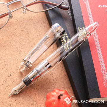 SAILOR 1911 Large (Full size) Demonstrator Fountain Pen - Transparent Silver - PenSachi Japanese Limited Fountain Pen