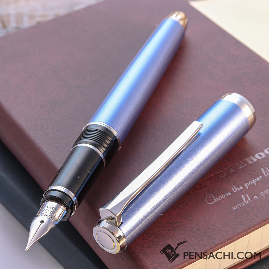 PILOT Falcon Elabo Metal Fountain Pen - Sapphire Light Blue - PenSachi Japanese Limited Fountain Pen