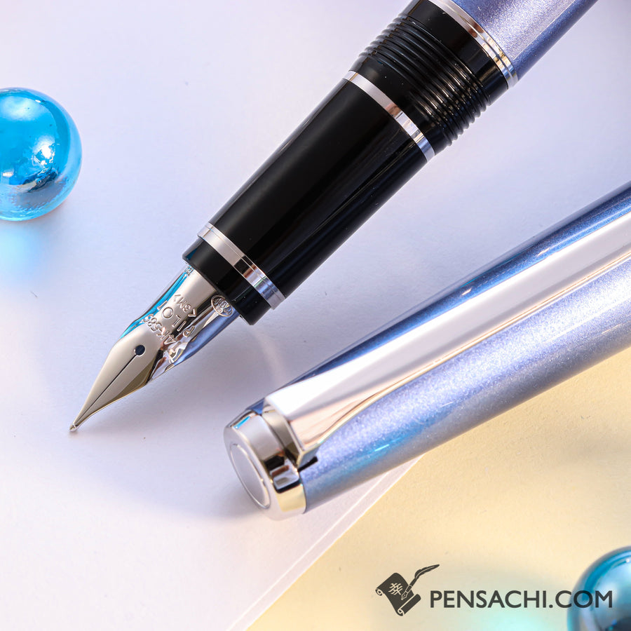 PILOT Falcon Elabo Metal Fountain Pen - Sapphire Light Blue - PenSachi Japanese Limited Fountain Pen