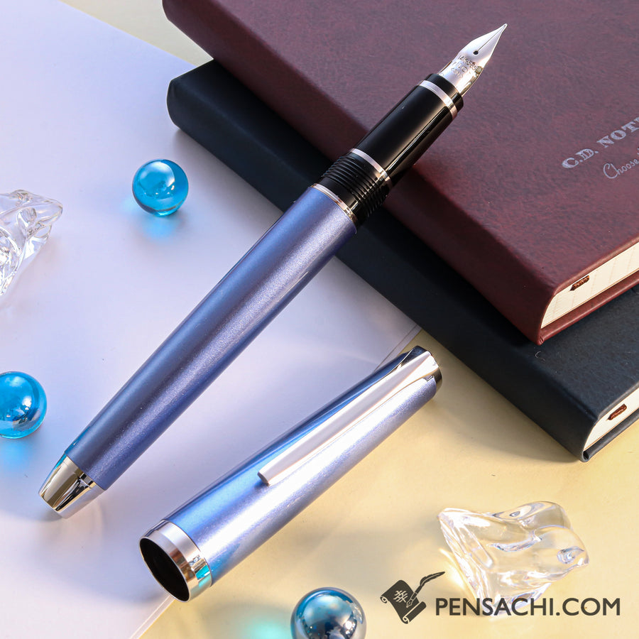 PILOT Falcon Elabo Metal Fountain Pen - Sapphire Light Blue - PenSachi Japanese Limited Fountain Pen