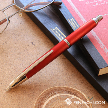 PILOT Limited Edition Vanishing Point Capless Decimo Fountain Pen - Red - PenSachi Japanese Limited Fountain Pen