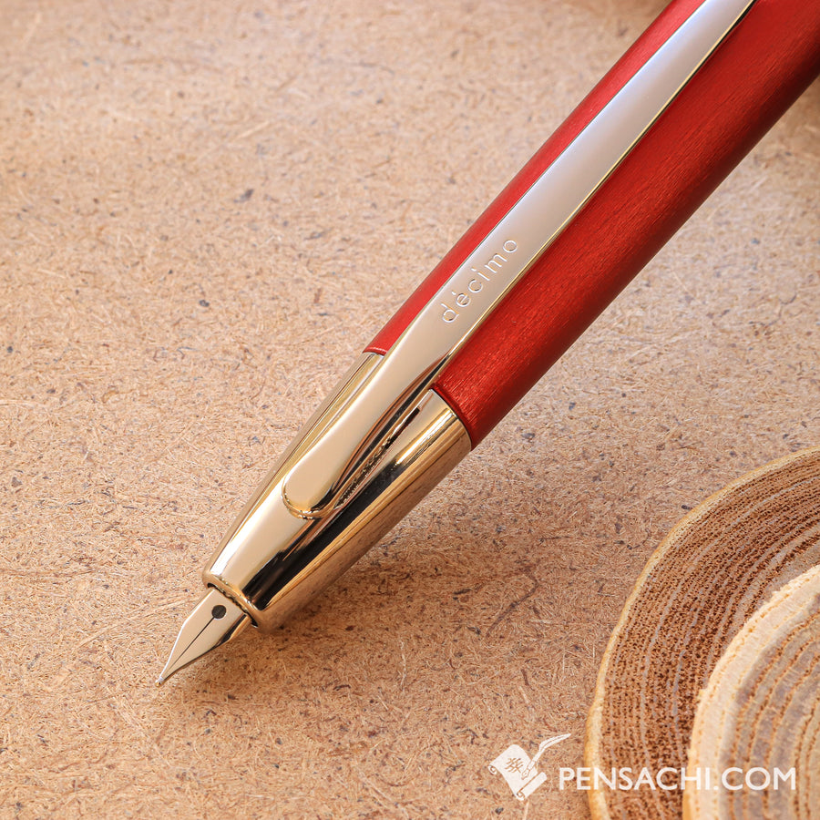 PILOT Limited Edition Vanishing Point Capless Decimo Fountain Pen - Red - PenSachi Japanese Limited Fountain Pen