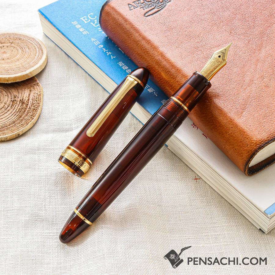 SAILOR Limited Edition 1911 Large (Full size) Demonstrator Fountain Pen - Walnut Brown - PenSachi Japanese Limited Fountain Pen
