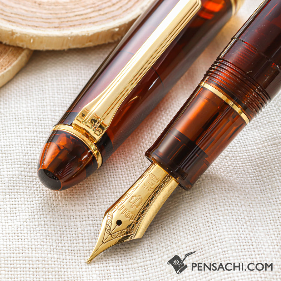 SAILOR Limited Edition 1911 Large (Full size) Demonstrator Fountain Pen - Walnut Brown - PenSachi Japanese Limited Fountain Pen