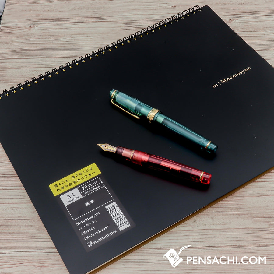 Maruman Mnemosyne Notebook/memo - Unruled  A4 Size N181A - PenSachi Japanese Limited Fountain Pen