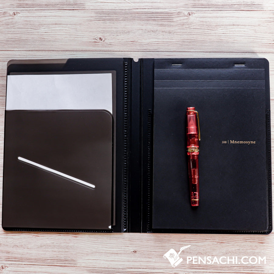 Maruman Mnemosyne  Notepad 5mm - Graph A5 Size N188A with 5 Pockets Holder - PenSachi Japanese Limited Fountain Pen