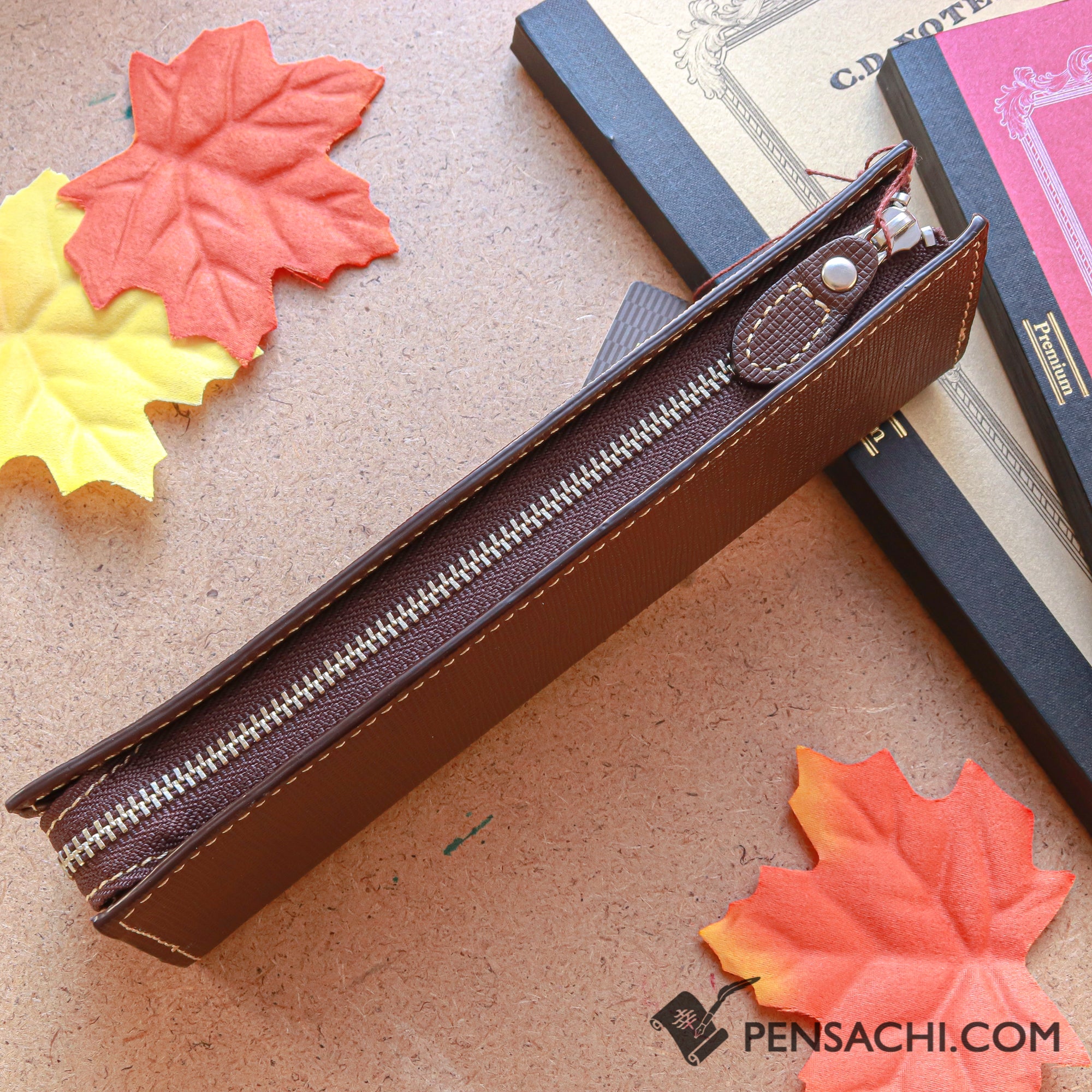 パイロット万年筆&本革製TRENDER LEATHERケース&A6サイズノート PILOT Trender Leather Pen Case - Dark Brown | PenSachi