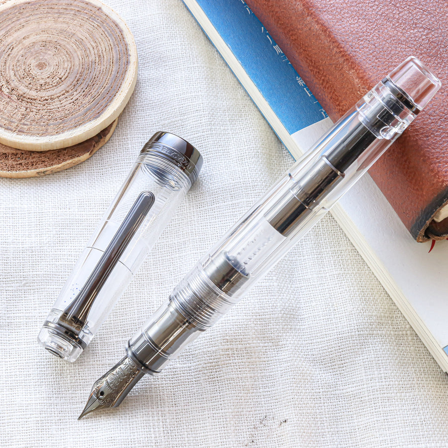 SAILOR Limited Edition Pro Gear Classic Fountain Pen - Black Transparent Skeleton - PenSachi Japanese Limited Fountain Pen