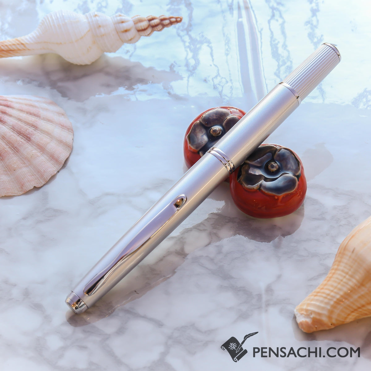 PILOT Vanishing Point Capless Fermo Fountain Pen - Diamond Silver