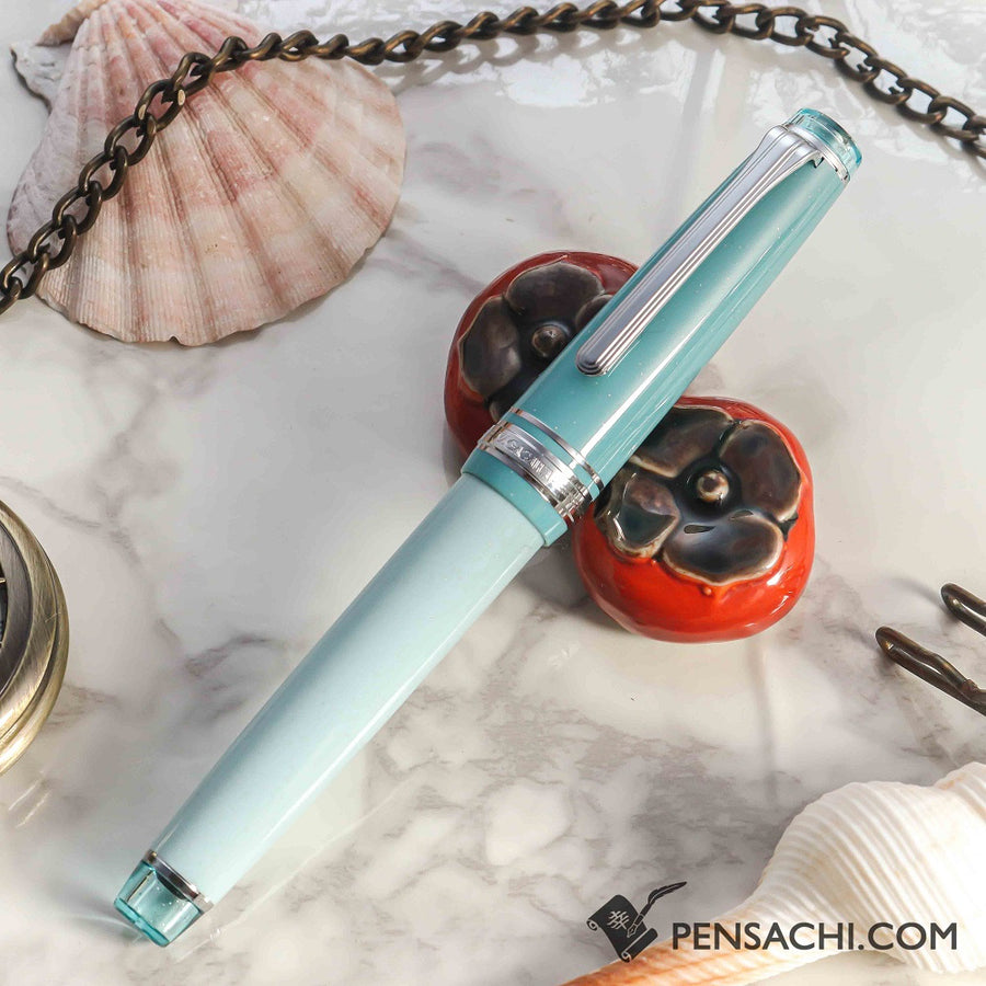 SAILOR Limited Edition  Pro Gear Slim (Sapporo) Fountain Pen -  Pearl blue - PenSachi Japanese Limited Fountain Pen