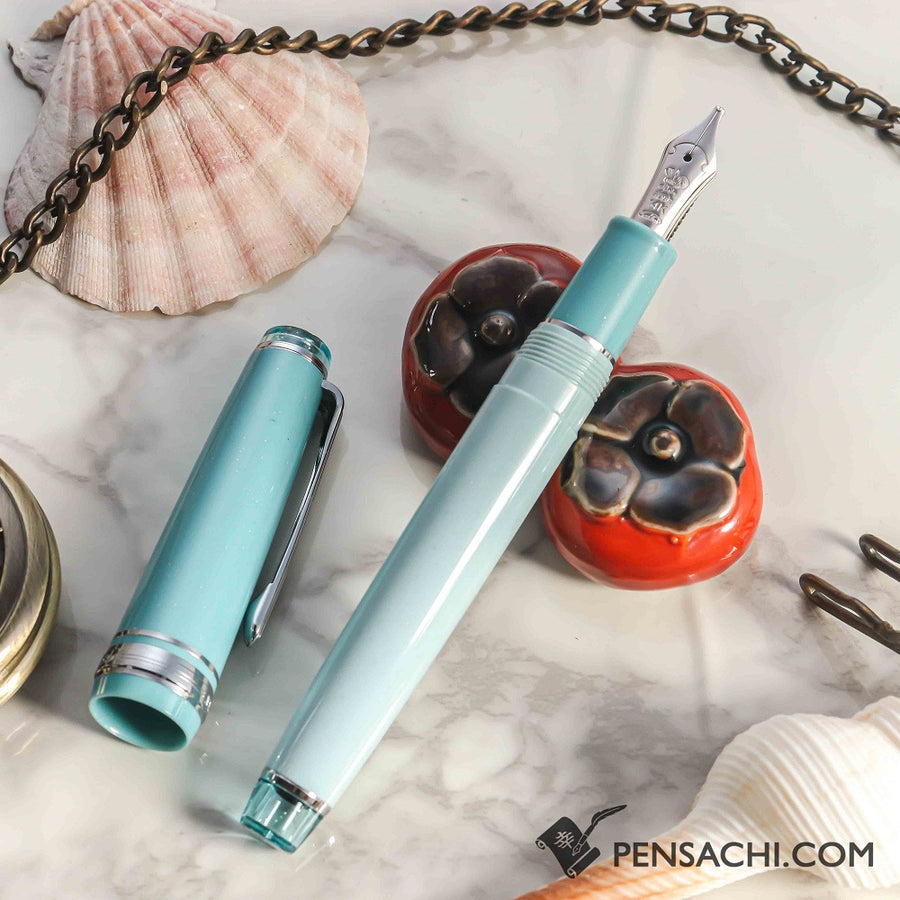 SAILOR Limited Edition  Pro Gear Slim (Sapporo) Fountain Pen -  Pearl blue - PenSachi Japanese Limited Fountain Pen