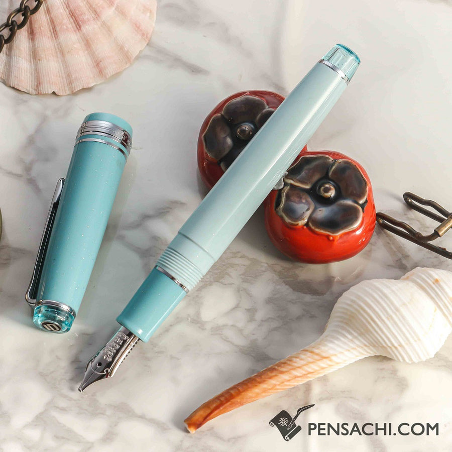 SAILOR Limited Edition  Pro Gear Slim (Sapporo) Fountain Pen -  Pearl blue - PenSachi Japanese Limited Fountain Pen