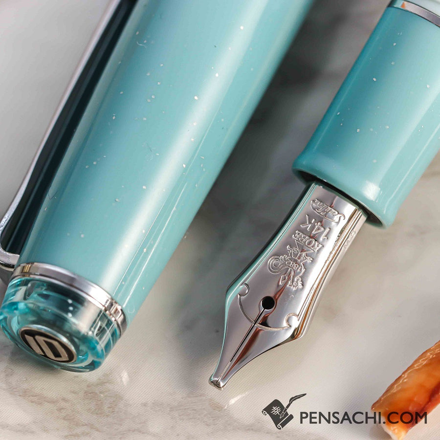 SAILOR Limited Edition  Pro Gear Slim (Sapporo) Fountain Pen -  Pearl blue - PenSachi Japanese Limited Fountain Pen