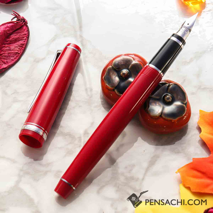PILOT Falcon Elabo Resin Fountain Pen - Red - PenSachi Japanese Limited Fountain Pen