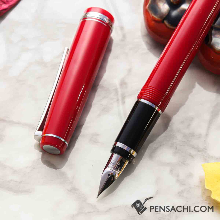 PILOT Falcon Elabo Resin Fountain Pen - Red - PenSachi Japanese Limited Fountain Pen