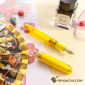 SAILOR Limited Edition Pro Gear Slim (Sapporo) Demonstrator Fountain Pen - Sparkling Wine - PenSachi Japanese Limited Fountain Pen