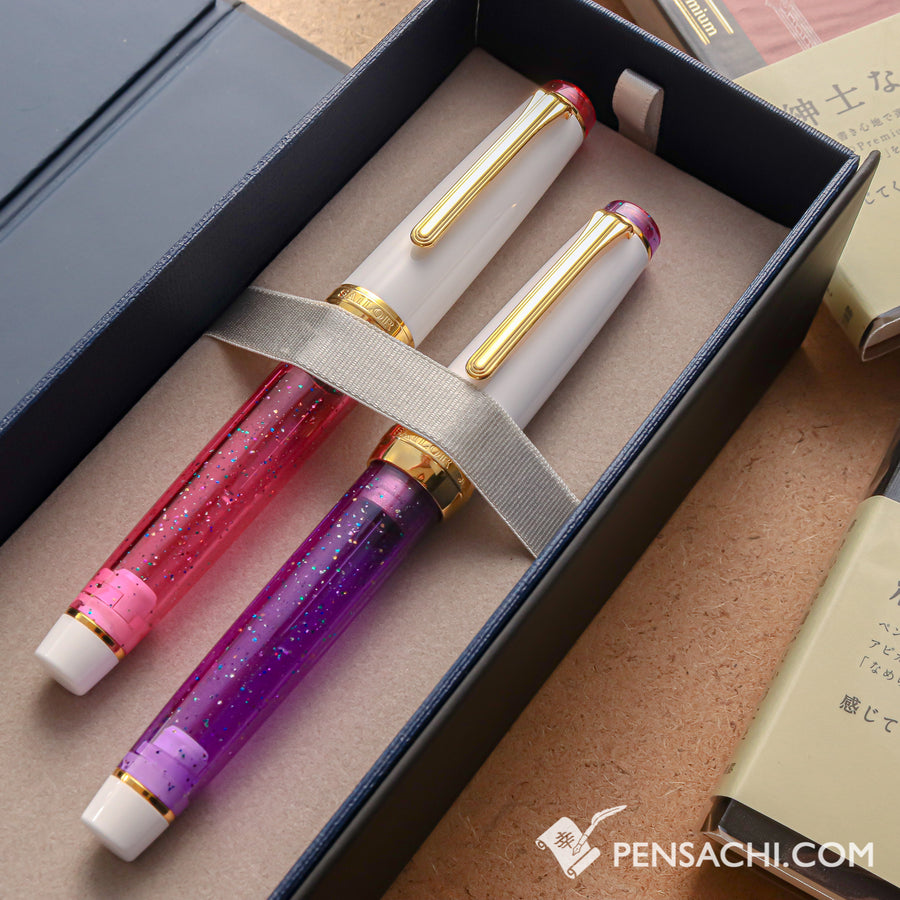 SAILOR Limited Edition Pro Gear Sparkling Set - Royal Purple and Rose Pink - PenSachi Japanese Limited Fountain Pen