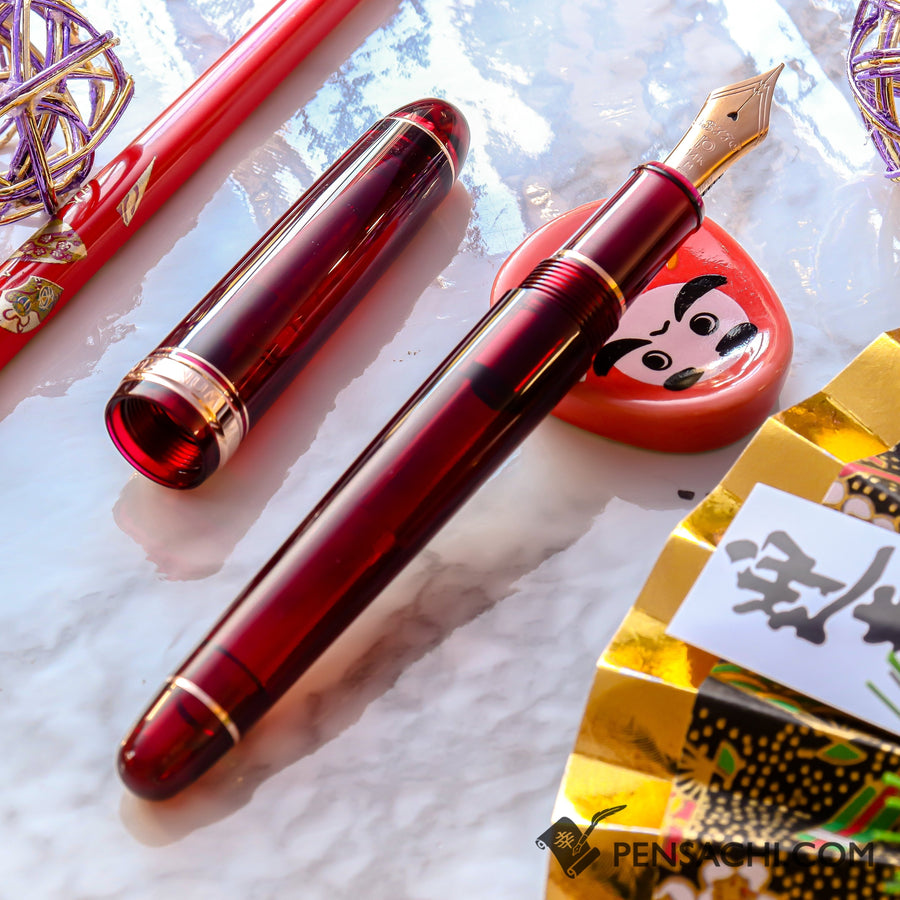 PLATINUM Limited Edition #3776 Century Fountain Pen - Bordeaux Rose - PenSachi Japanese Limited Fountain Pen