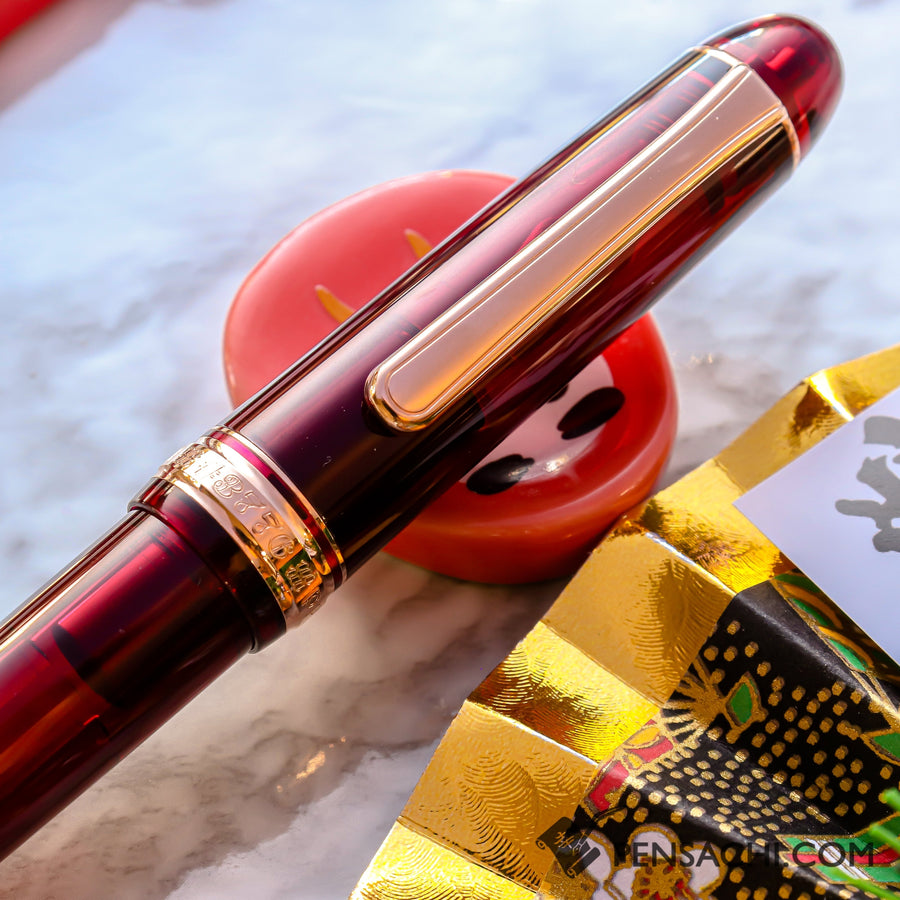 PLATINUM Limited Edition #3776 Century Fountain Pen - Bordeaux Rose - PenSachi Japanese Limited Fountain Pen