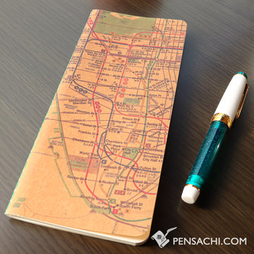 Yamamoto Ro-Biki Metro Map Series Notebook - Blank - PenSachi Japanese Limited Fountain Pen