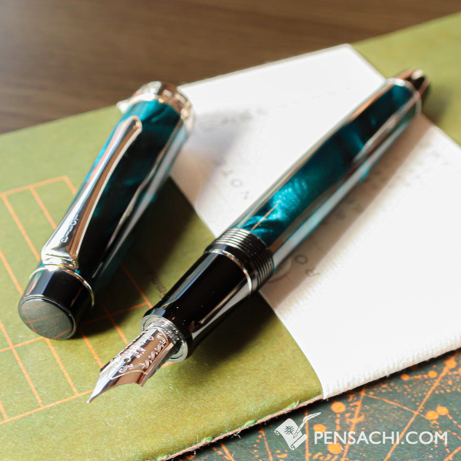 PILOT Custom Heritage SE Fountain Pen - Marble Green - PenSachi Japanese Limited Fountain Pen