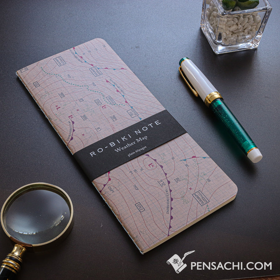 Yamamoto Ro-Biki  Weather Map Series Notebook - Blank - PenSachi Japanese Limited Fountain Pen