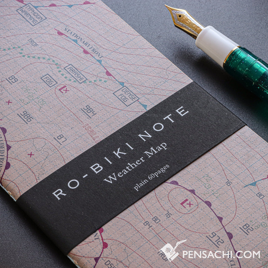 Yamamoto Ro-Biki  Weather Map Series Notebook - Blank - PenSachi Japanese Limited Fountain Pen