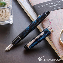 PILOT Custom Heritage SE Fountain Pen - Marble Blue - PenSachi Japanese Limited Fountain Pen