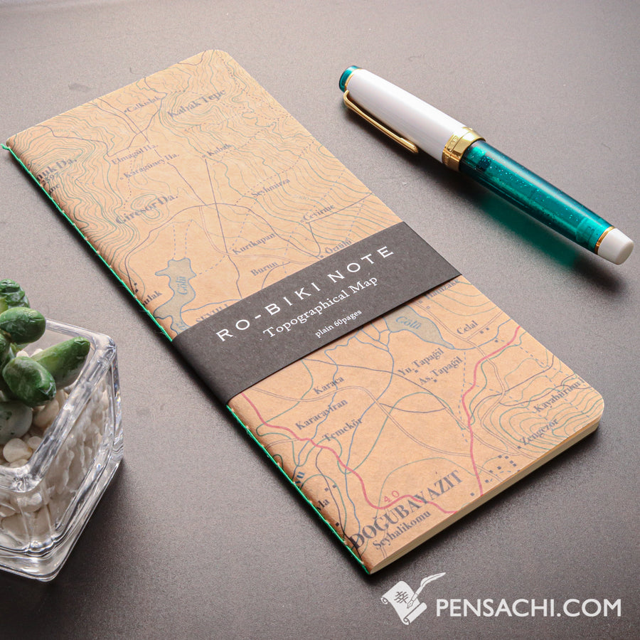 Yamamoto Ro-Biki  Topographical Map Series Notebook - Blank - PenSachi Japanese Limited Fountain Pen