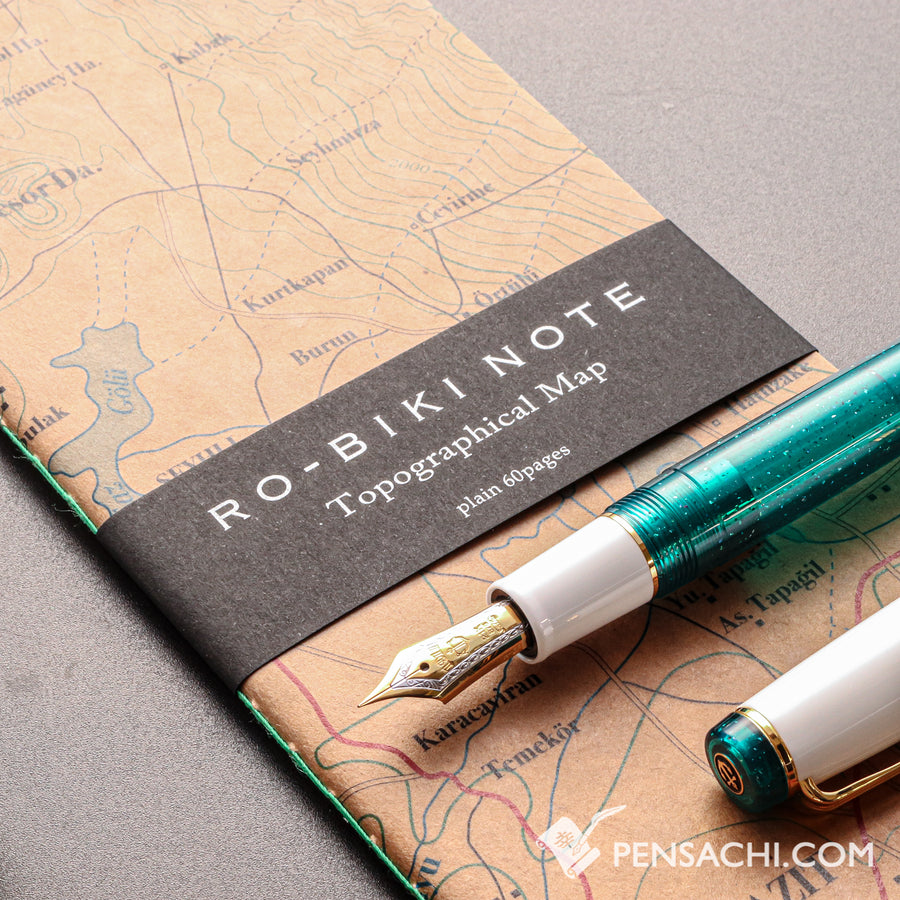 Yamamoto Ro-Biki  Topographical Map Series Notebook - Blank - PenSachi Japanese Limited Fountain Pen