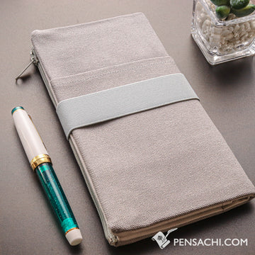 Yamamoto Ro-Biki Note Canvas Cover - Grey - PenSachi Japanese Limited Fountain Pen