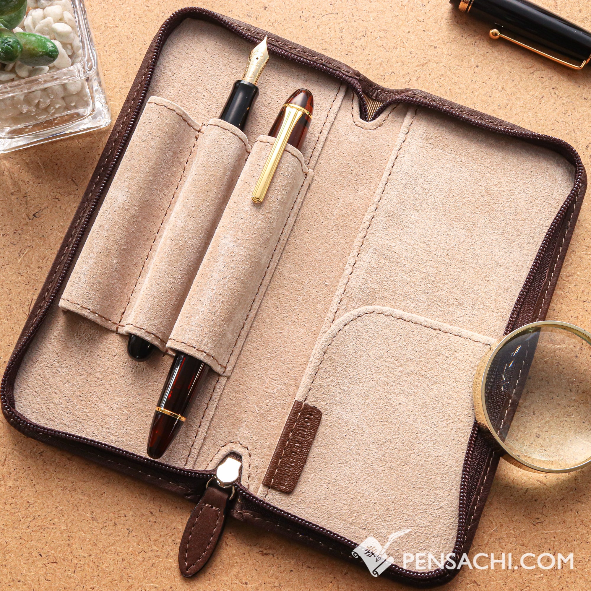 筆立て PILOT Pensemble 3 Pens Pencase - Dark Brown | PenSachi - Japan