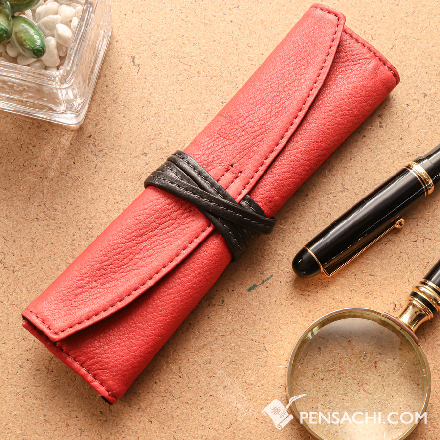 PILOT PENSEMBLE Roll Pen Case 1 Pen - Red - PenSachi Japanese Limited Fountain Pen