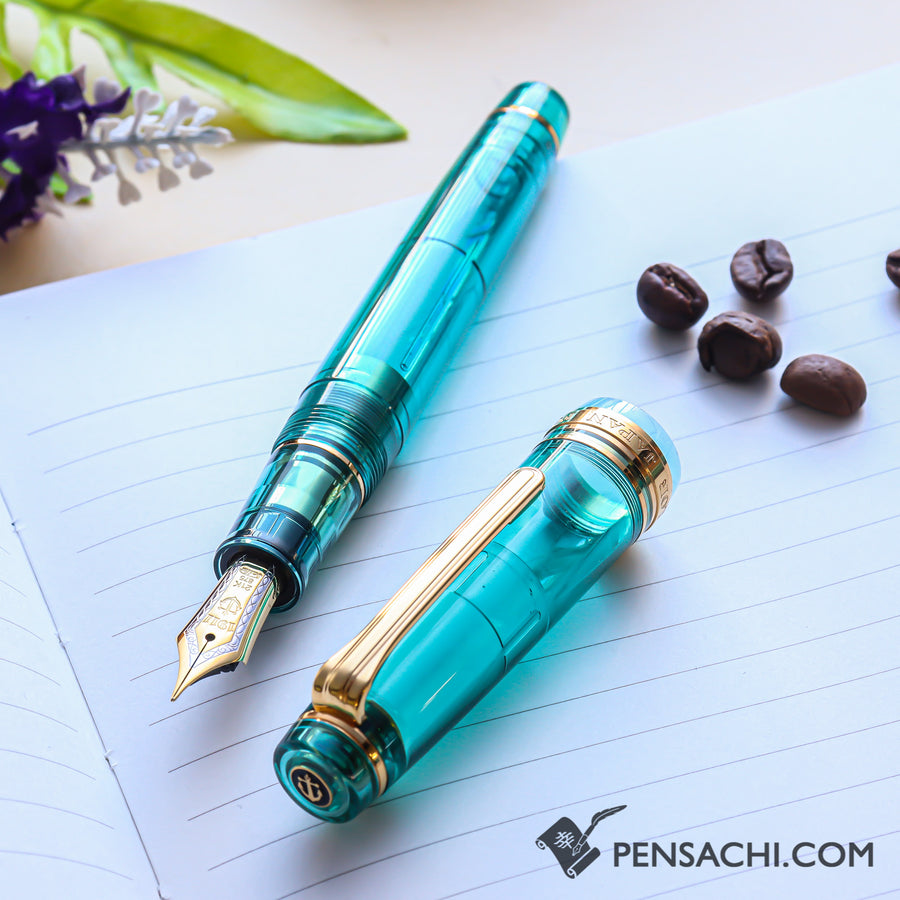 SAILOR Limited Edition Pro Gear Classic Demonstrator Fountain Pen - Cyan Blue - PenSachi Japanese Limited Fountain Pen