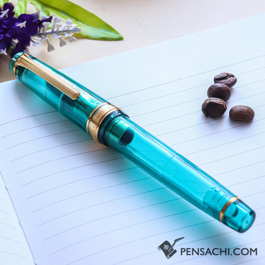 SAILOR Limited Edition Pro Gear Classic Demonstrator Fountain Pen - Cyan Blue - PenSachi Japanese Limited Fountain Pen