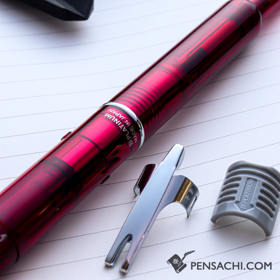 PLATINUM Curidas Demonstrator Fountain Pen - Gran Red - PenSachi Japanese Limited Fountain Pen