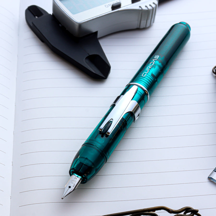 PLATINUM Curidas Demonstrator Fountain Pen - Urban Green - PenSachi Japanese Limited Fountain Pen