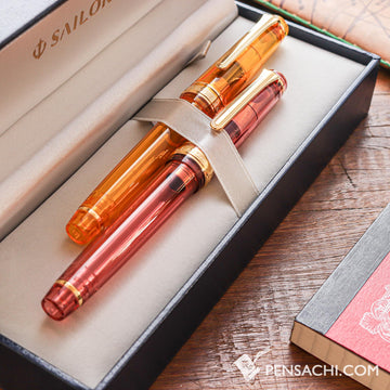 Limited Set Sailor Pro Gear Slim (Sapporo) - Cyber Yellow & Sunrise Orange - PenSachi Japanese Limited Fountain Pen